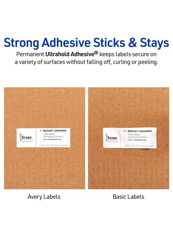 AVERY Waterproof Labels with UltraHold Permanent Adhesive, 2" x 4", 500 Labels for Laser Printers (5523) - Image 4
